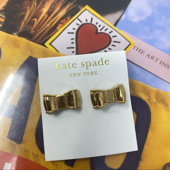 Kate Spade New York 14k Gold Filled Bow Small Stud Earrings - Picture 2 of 5